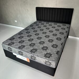 Cama Box Casal Pérola Negra Conjugado Molas Ensacadas Pérola